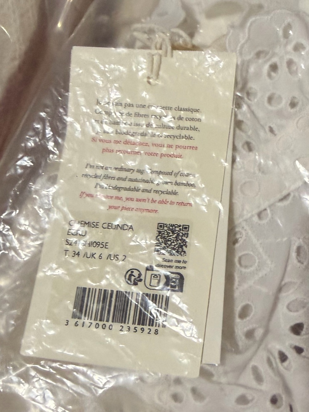 CHEMISE CELINSA ECRU - Picture 4 of 5